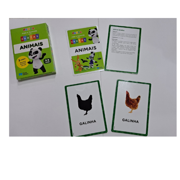 Canal Panda Joga E Aprende Com Cartas - Animais 3-5 Anos | Livraria - Papelaria - Informática
