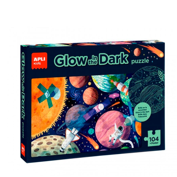 Puzzle Fluorescente Glow In The Dark Sistema Solar Apli | Livraria - Papelaria - Informática