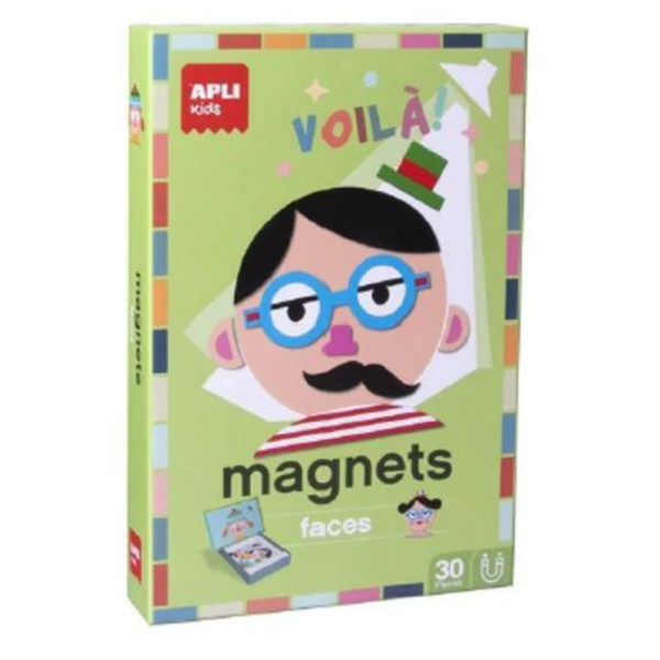 Jogo Magnético APLI kids Caras Com 30 Peças | Livraria - Papelaria - Informática