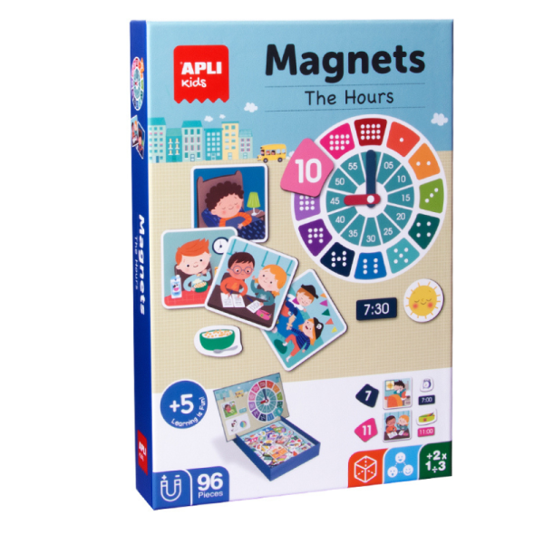 Jogo Apli Kids Magnético As Horas Com 96 Peças | Livraria - Papelaria - Informática