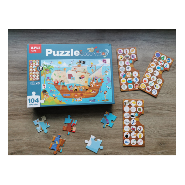 Puzzle Apli Kids Observation Barco Com 104 Peças | Livraria - Papelaria - Informática