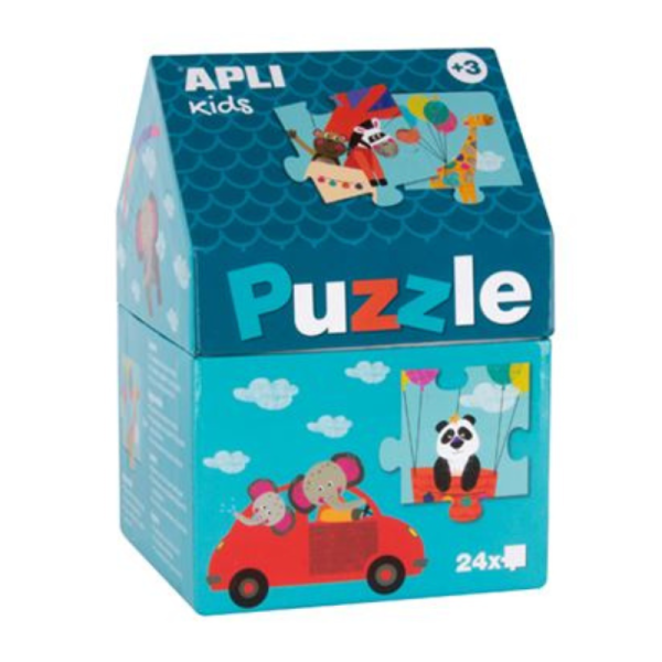 Jogo Puzzle Apli Kids Casinha de Memoria Tema Safari 24 Pecas | Livraria - Papelaria - Informática