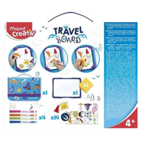 Kit Viagem Mágnetico Maped Creativ Travel Board Princesa e o Cavaleiro | Livraria - Papelaria - Informática