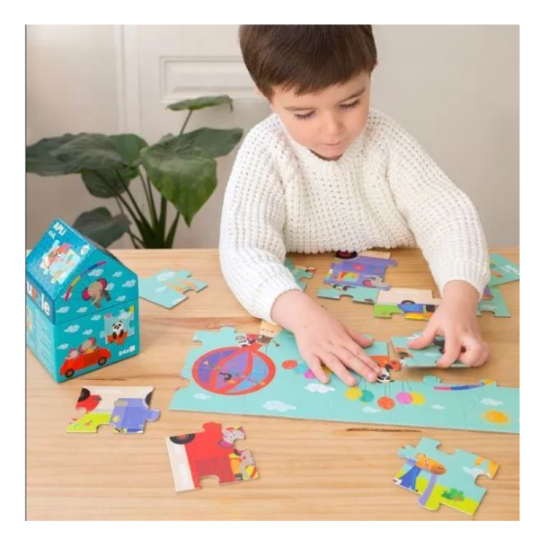 Jogo Puzzle Apli Kids Casinha de Memoria Tema Safari Carro 24 Pecas | Livraria - Papelaria - Informática