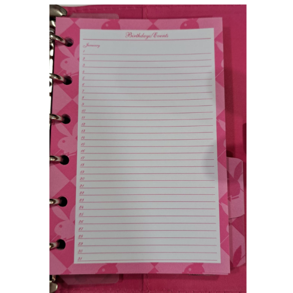 Filofax A6 da Playboy Rosa | Livraria - Papelaria - Informática