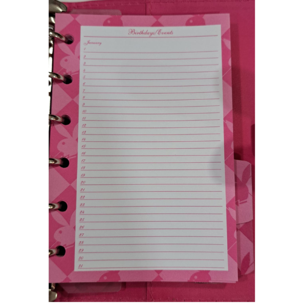 Filofax A6 da Playboy Rosa | Livraria - Papelaria - Informática