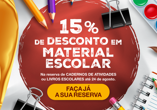 15% Desconto Material Escolar