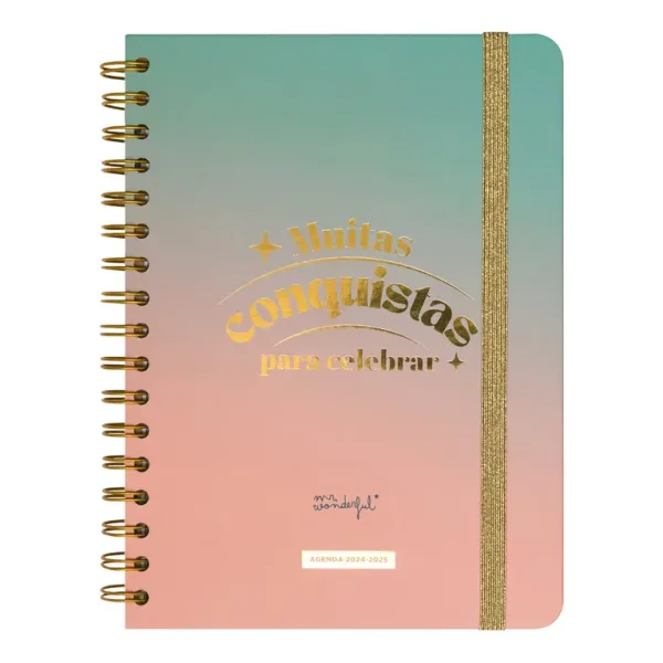 Agenda Semanal A5 2024/25 Mr.Wonderful- Muitas Conquistas Para Celebrar | Livraria - Papelaria - Informática