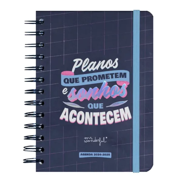 Agenda Semanal A5 2024/25 Mr.Wonderful- Planos Que Prometem E Sonhos Que Acontecem | Livraria - Papelaria - Informática